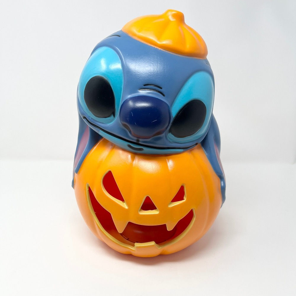 Disney‎ Lilo & Stitch Pumpkin Stack Halloween Tabletop Decoration 12" Light-Up